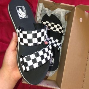 Vans Cayucas Checkered Board Velcro Slides